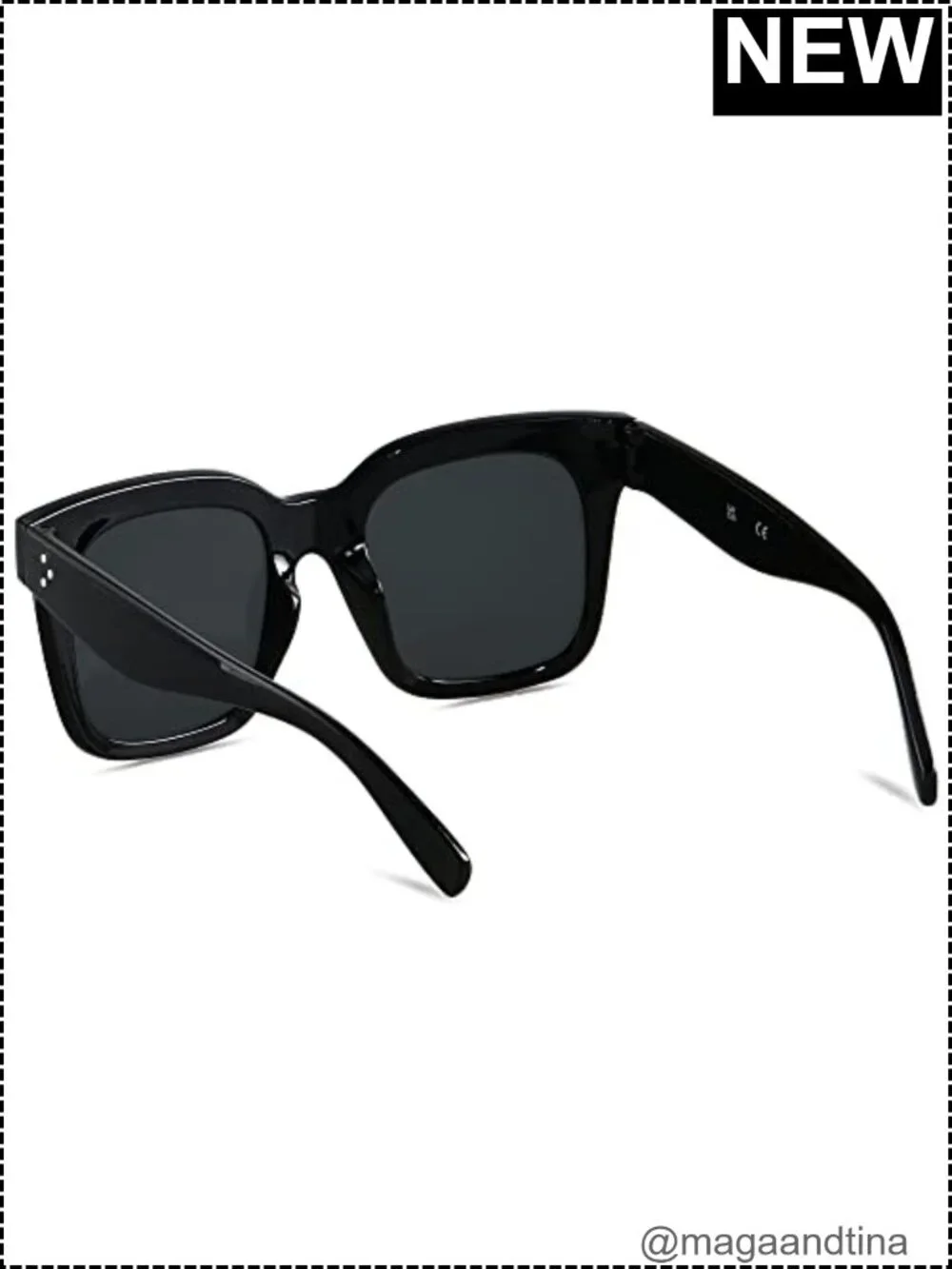 Oversized Square Sunglasses Women UV400 Plastic Frame